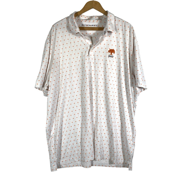Mizzen and Main Polo Shirt Size XL Mens Versa Tea Rose Floral Oak Tree Oklahoma - Picture 1 of 10